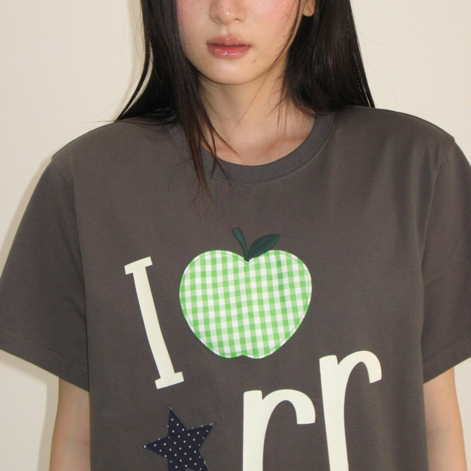 RON0107-262 印花短袖上衣 I RR APPLIQUE BASIC FIT T SHIRT