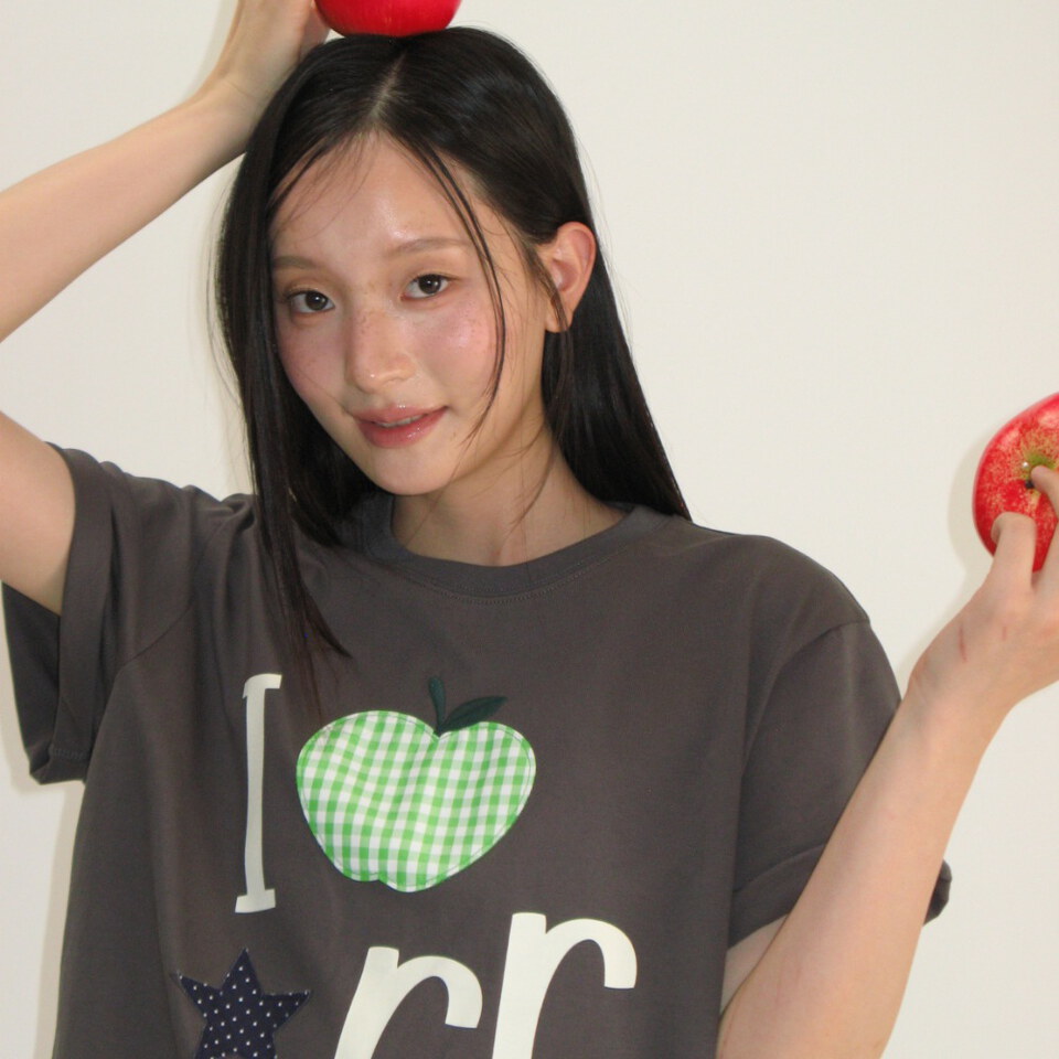RON0107-262 印花短袖上衣 I RR APPLIQUE BASIC FIT T SHIRT