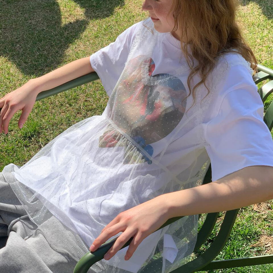 RON0110-262 小馬印花上衣 PONY HEART OVER FIT T SHIRT