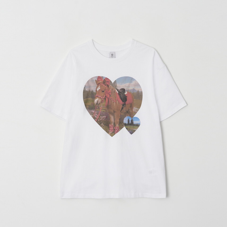 RON0110-262 小馬印花上衣 PONY HEART OVER FIT T SHIRT
