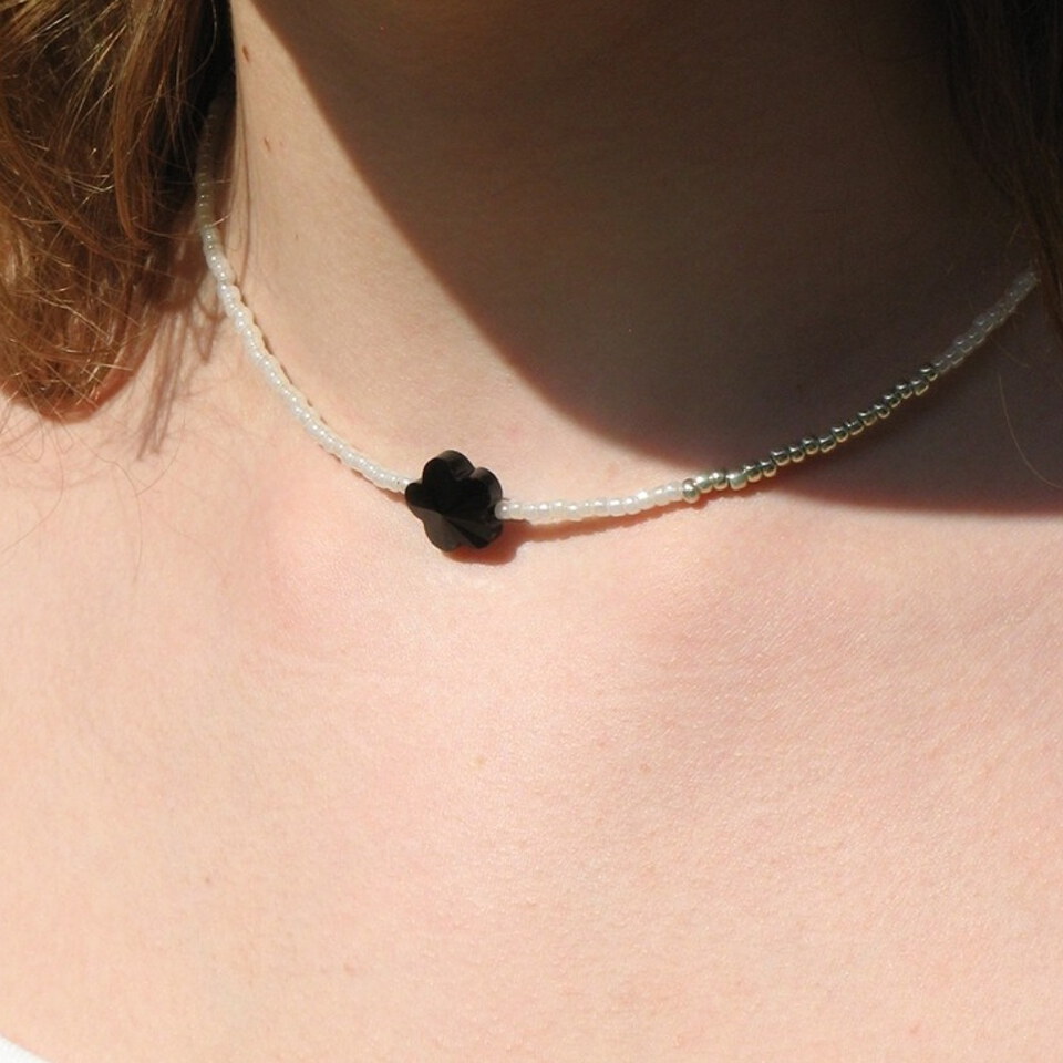 RON2101-262 花朵串珠項鍊 FLOWER MINI BEADS NECKLACE