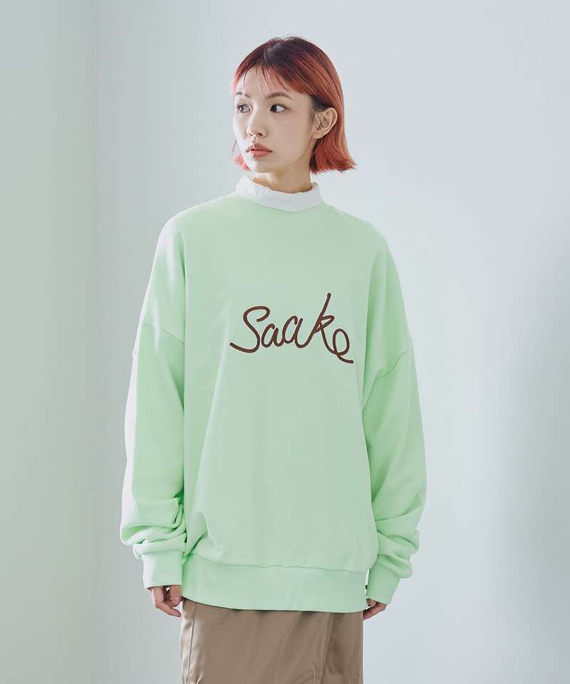 SAAKO刺繡鬆身大學Tee