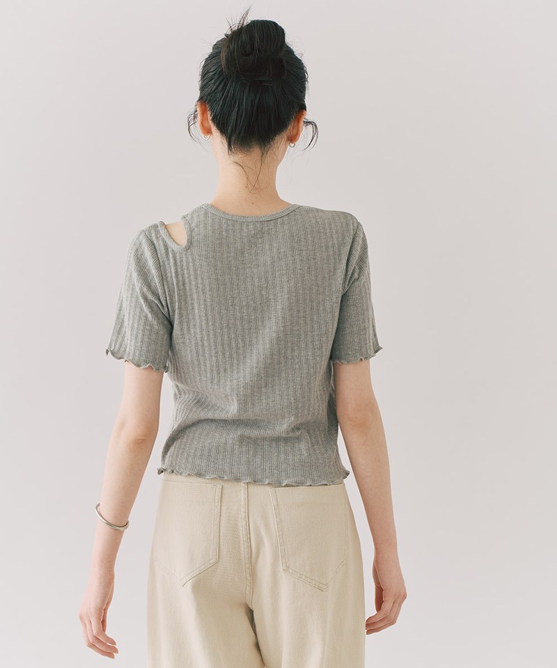 挖肩短TEE