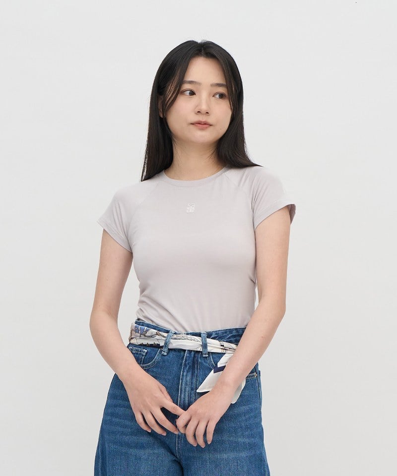 SAA0031-251 連肩袖刺繡短TEE