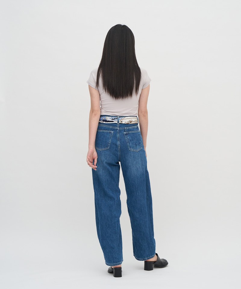 連肩袖刺繡短TEE