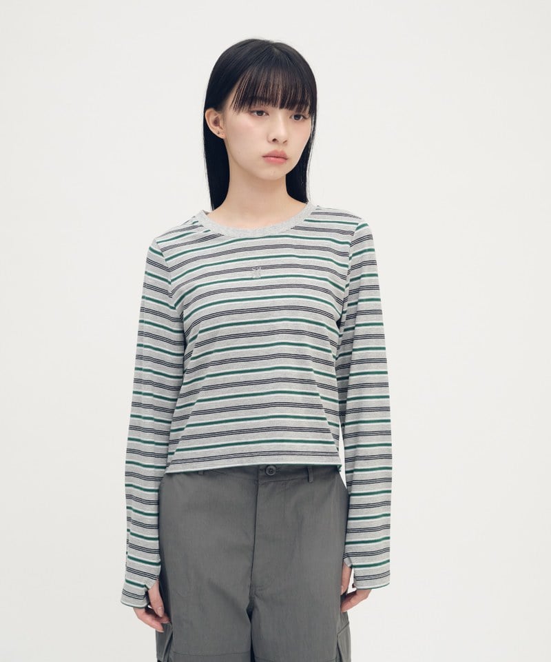 SAA0038-252 合肩條紋長袖TEE