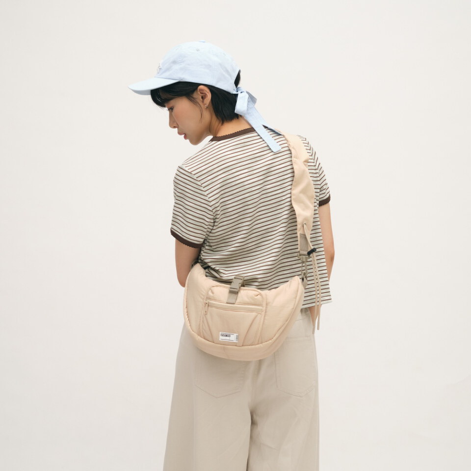 蕾絲花邊條紋TEE