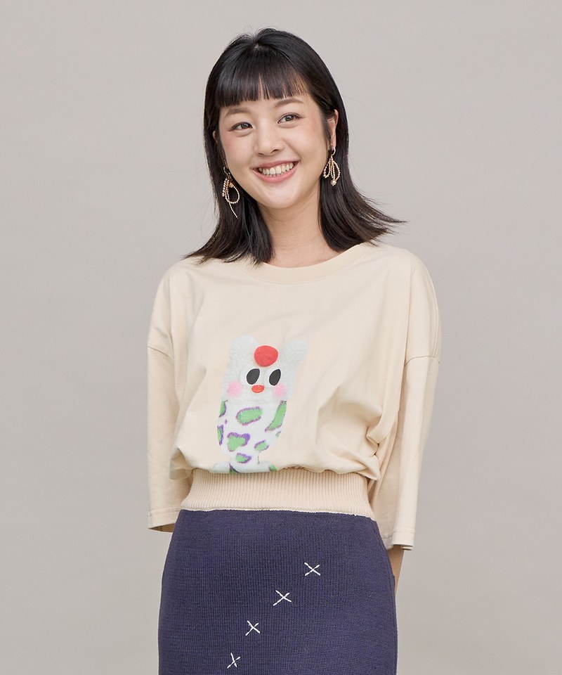 豹紋聖代小兔TEE