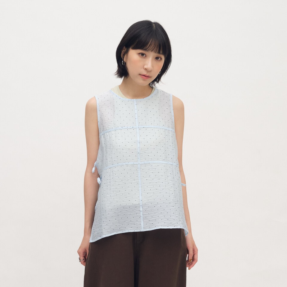 SAA0128-261 波點透紗背心