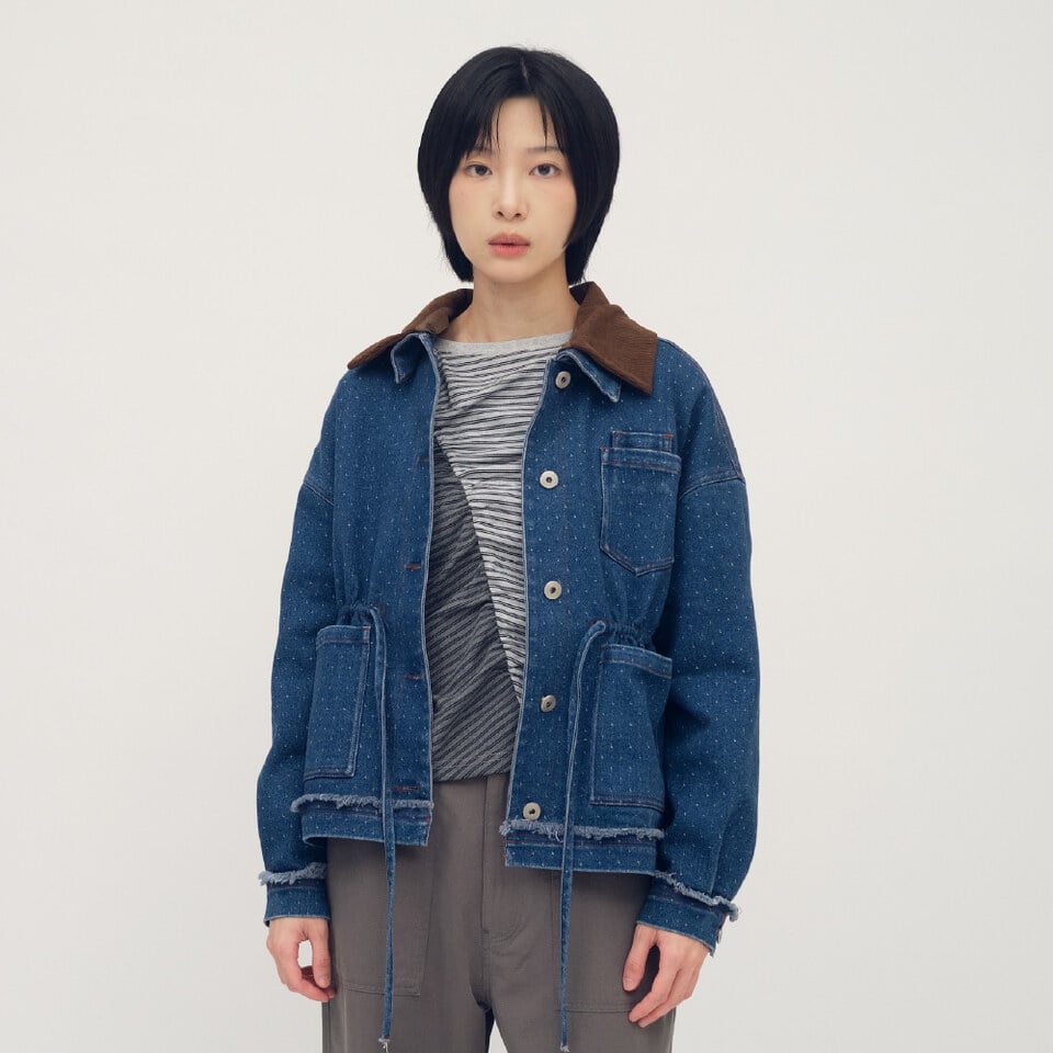 SAA1129-261 星點丹寧拼接外套