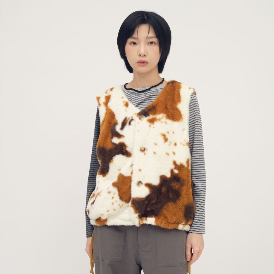 SAA1131-261 雙面穿麂皮毛毛背心