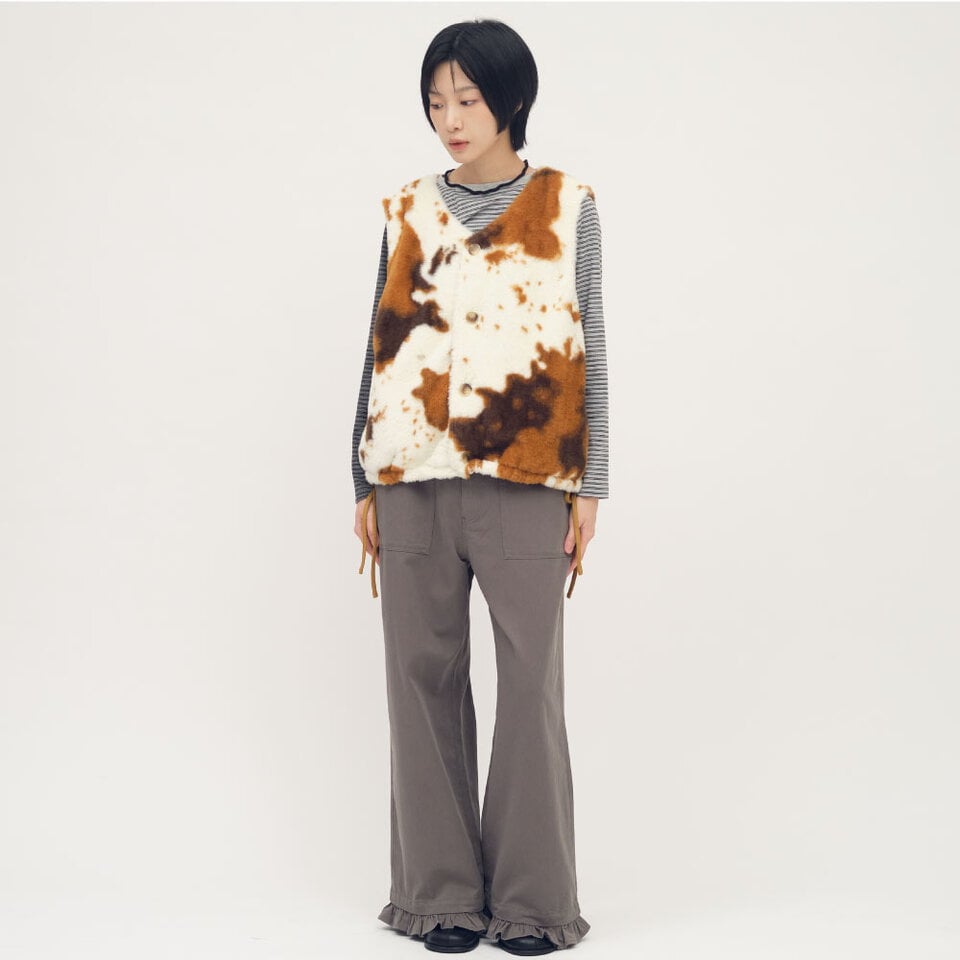 SAA1131-261 雙面穿麂皮毛毛背心