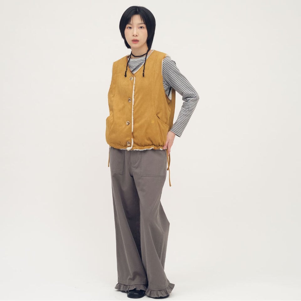 SAA1131-261 雙面穿麂皮毛毛背心