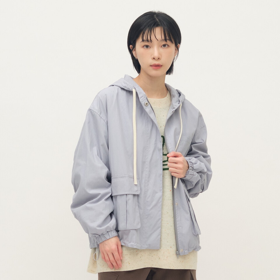 大口袋連帽工裝外套