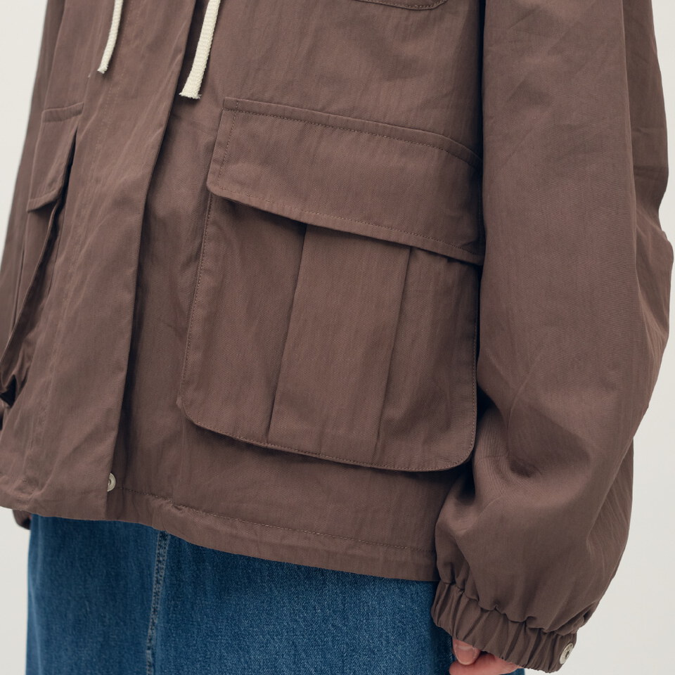 大口袋連帽工裝外套