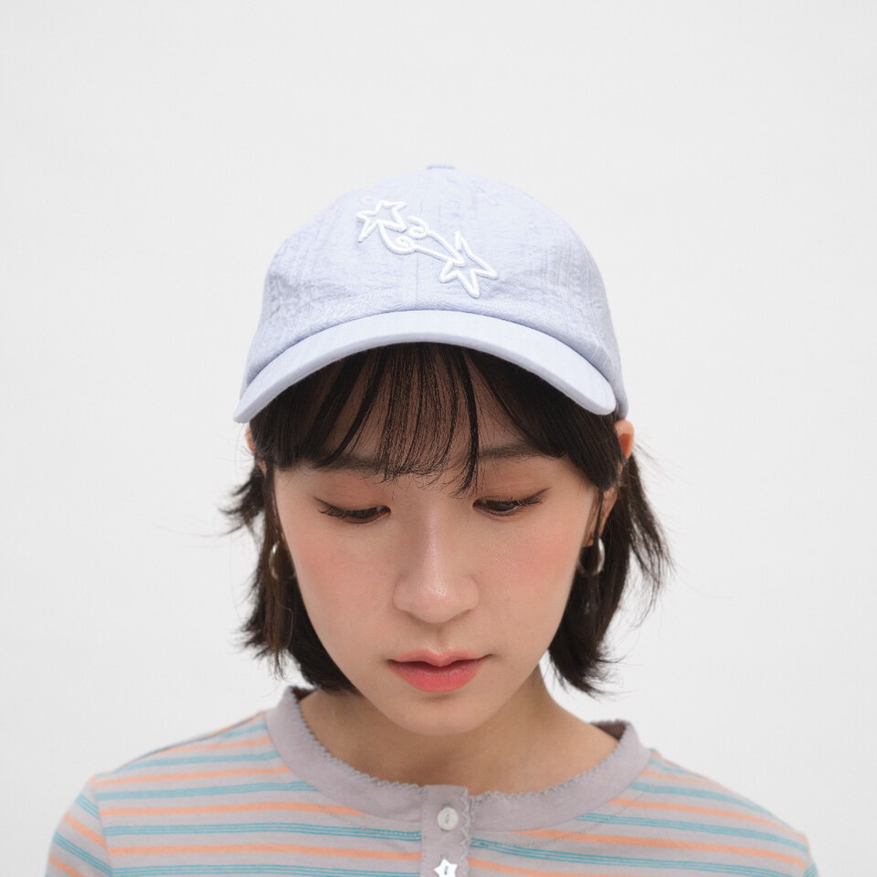 流星刺繡綁帶老帽