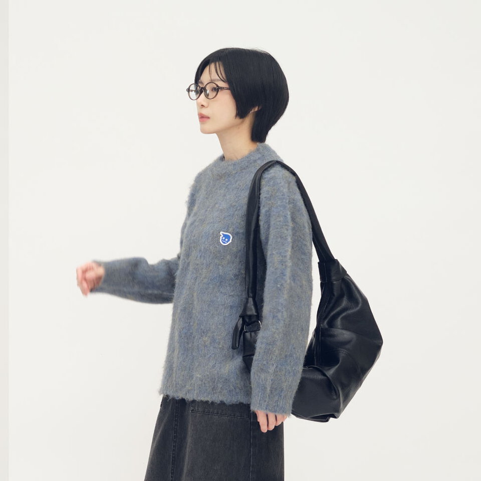 皮感斜跨羊角包