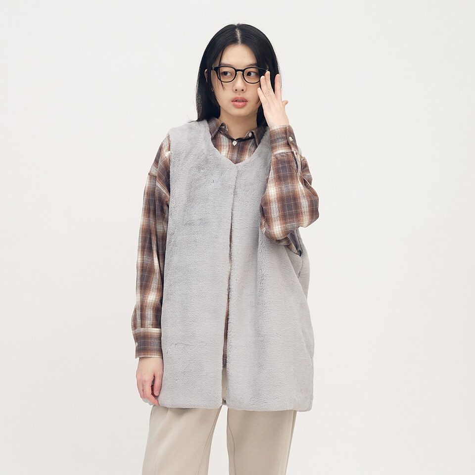 流蘇下擺格紋襯衫