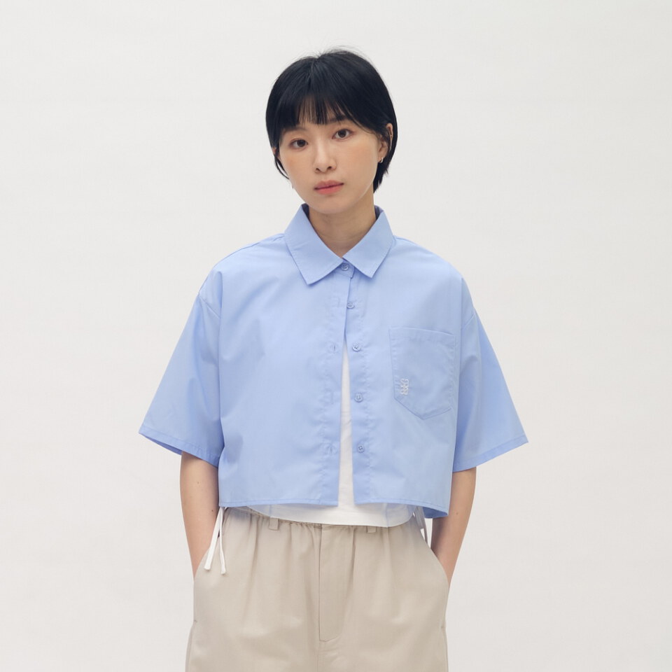 SAA3341-261 氣球下擺短袖襯衫