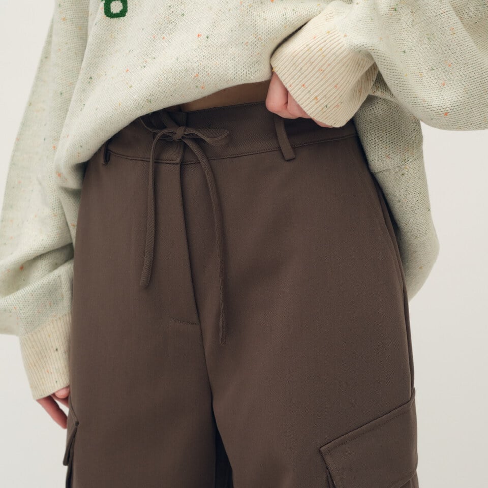 立體口袋西料工裝褲