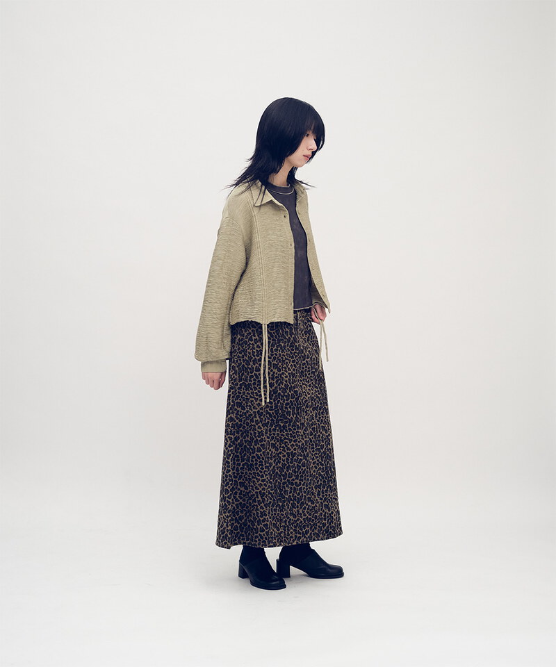 A-LINE豹紋裙