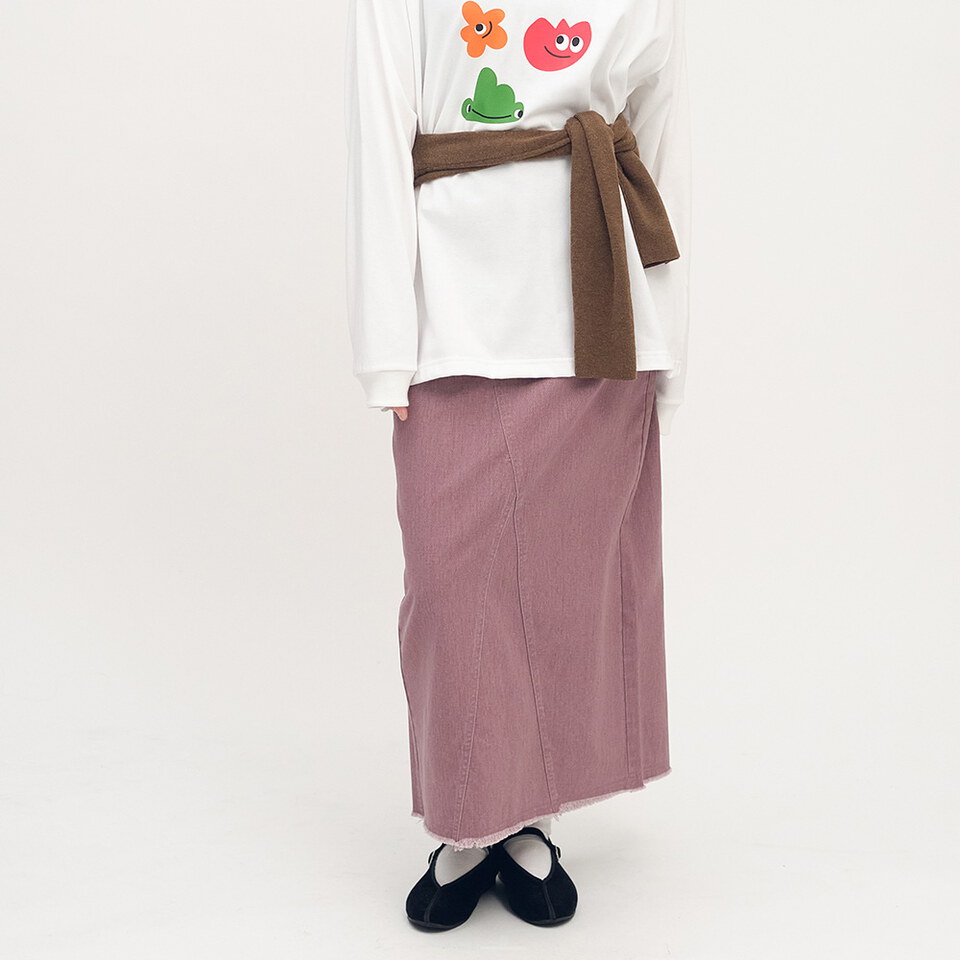 SAA5040-252 不收邊水洗長裙