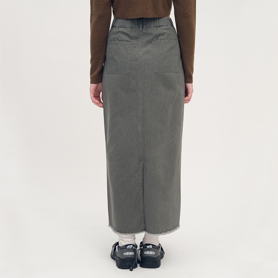 SAA5040-252 不收邊水洗長裙