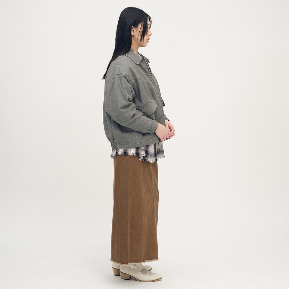 SAA5040-252 不收邊水洗長裙