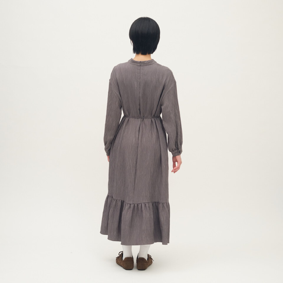 壓紋魚尾下擺洋裝