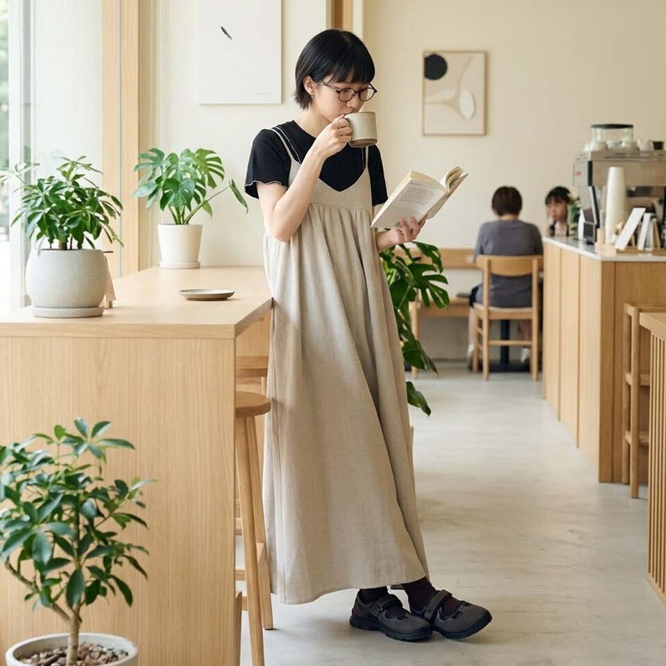 泡泡紗正反穿洋裝