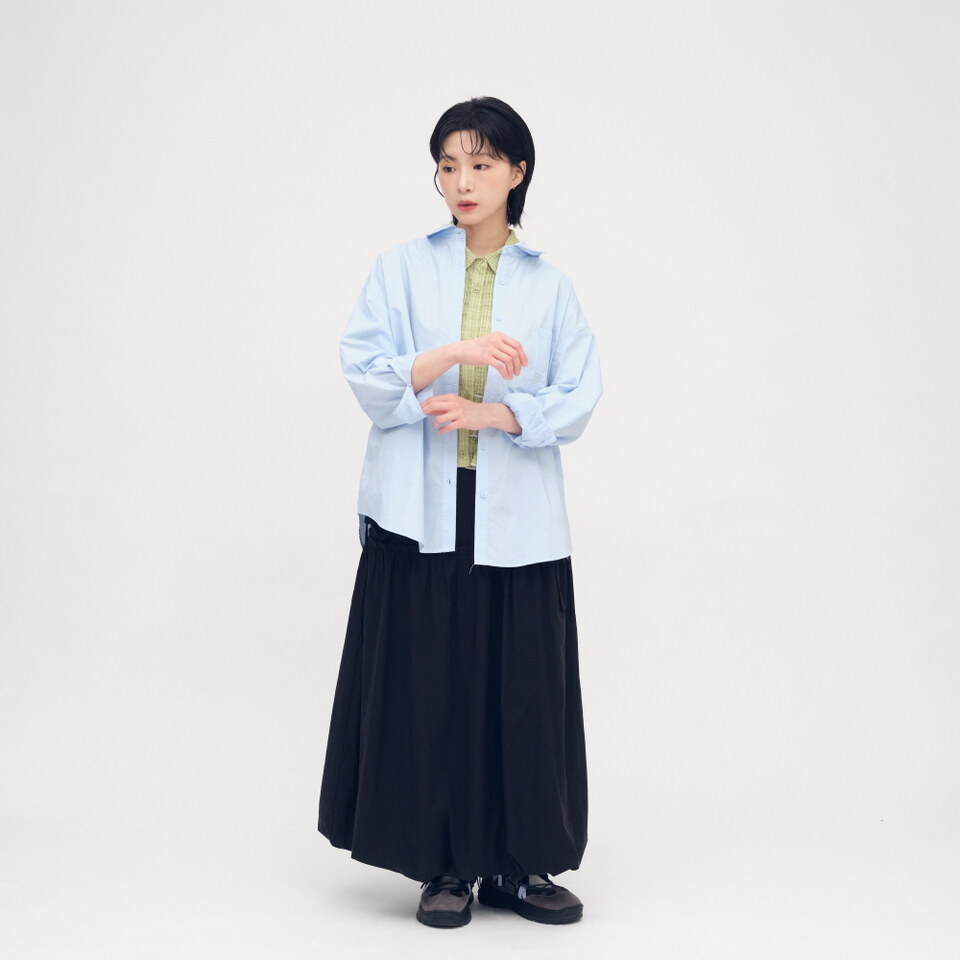 綁帶剪接氣球裙