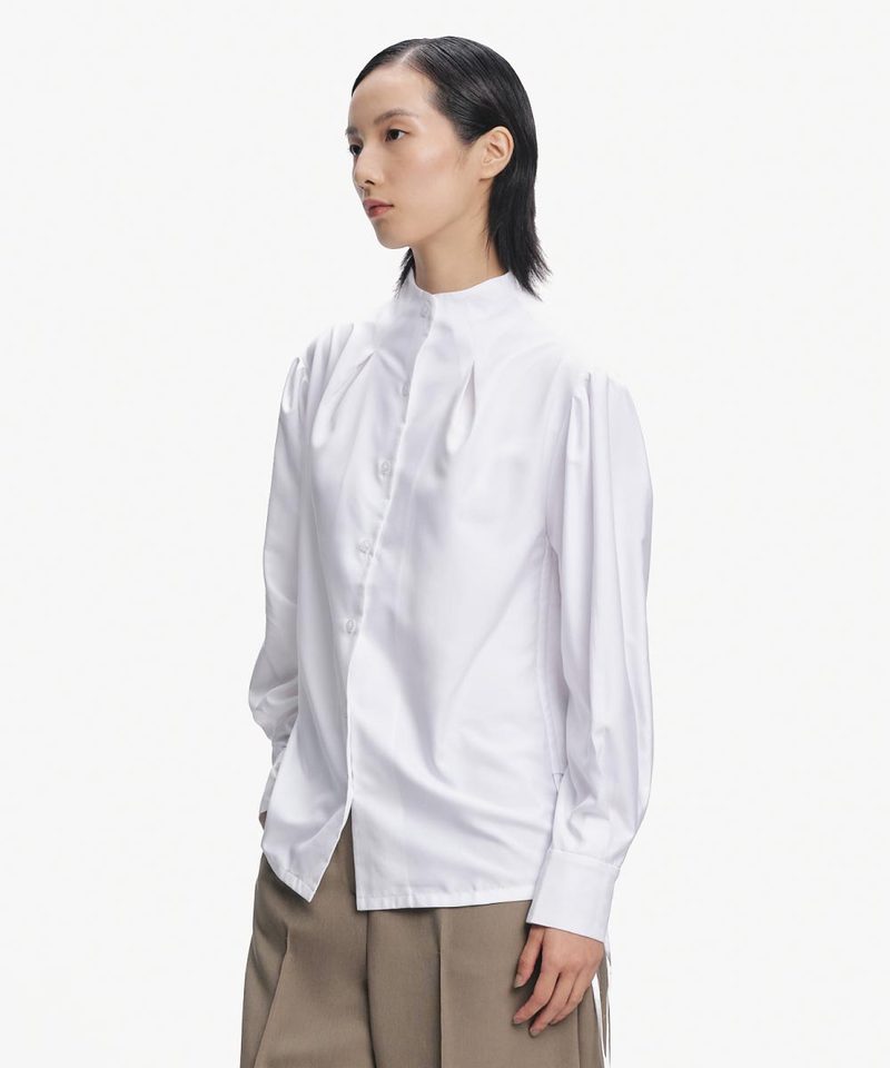 SFL9928W-252 下擺抽繩襯衫 Pleated Collar Drawstring Shirt