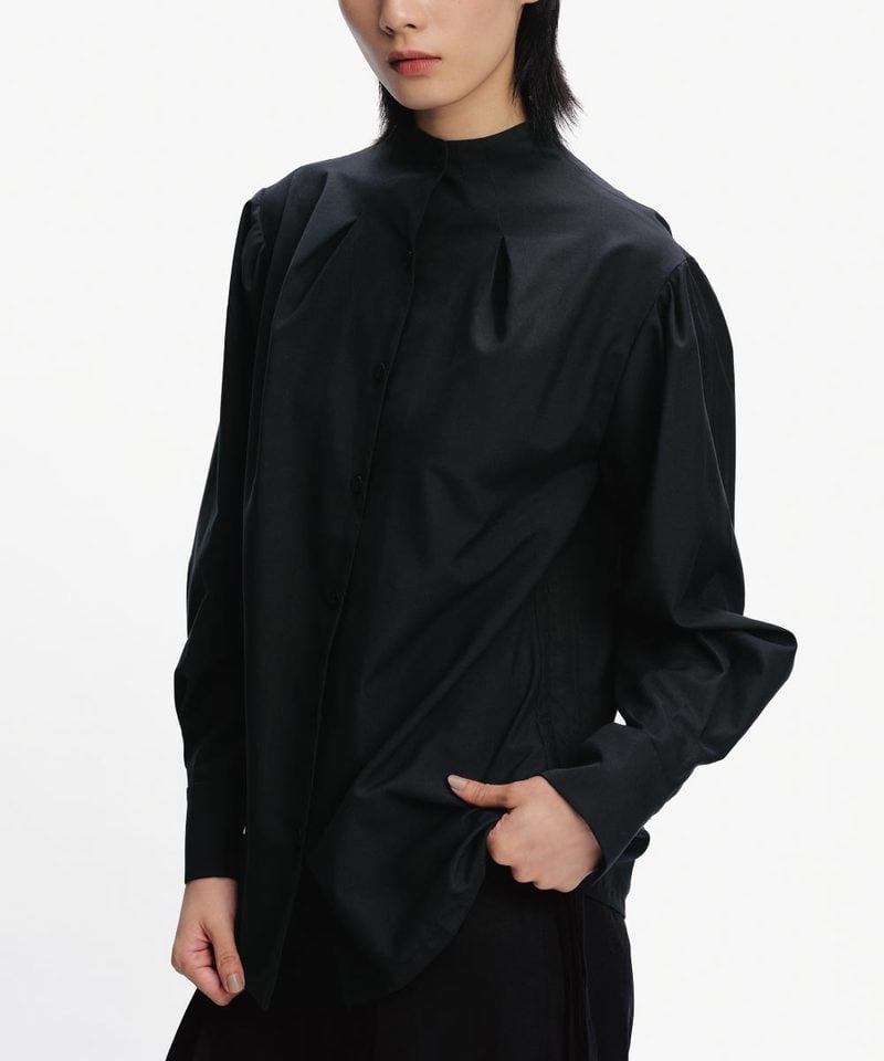 SFL9928W-252 下擺抽繩襯衫 Pleated Collar Drawstring Shirt