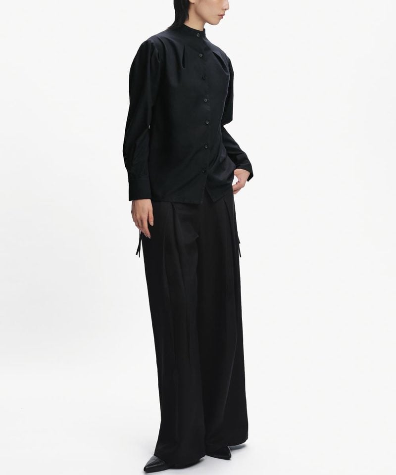SFL9928W-252 下擺抽繩襯衫 Pleated Collar Drawstring Shirt