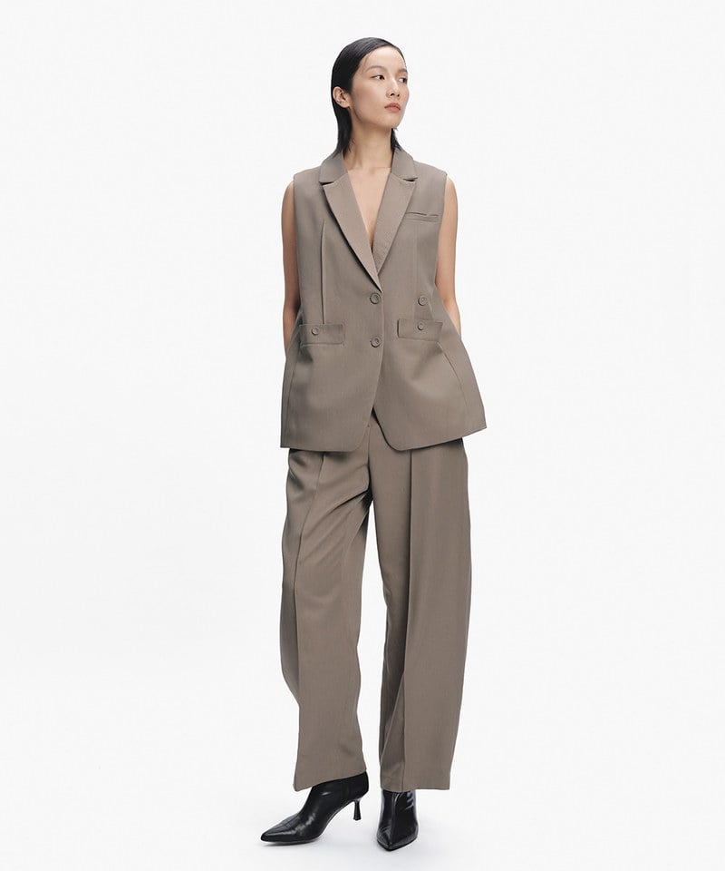 SFL9929W-252 打褶立體感長褲 Double Pleated Tailored Pants