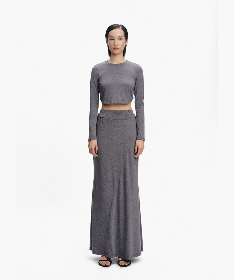 短版弧形上衣 Curved Hem Top