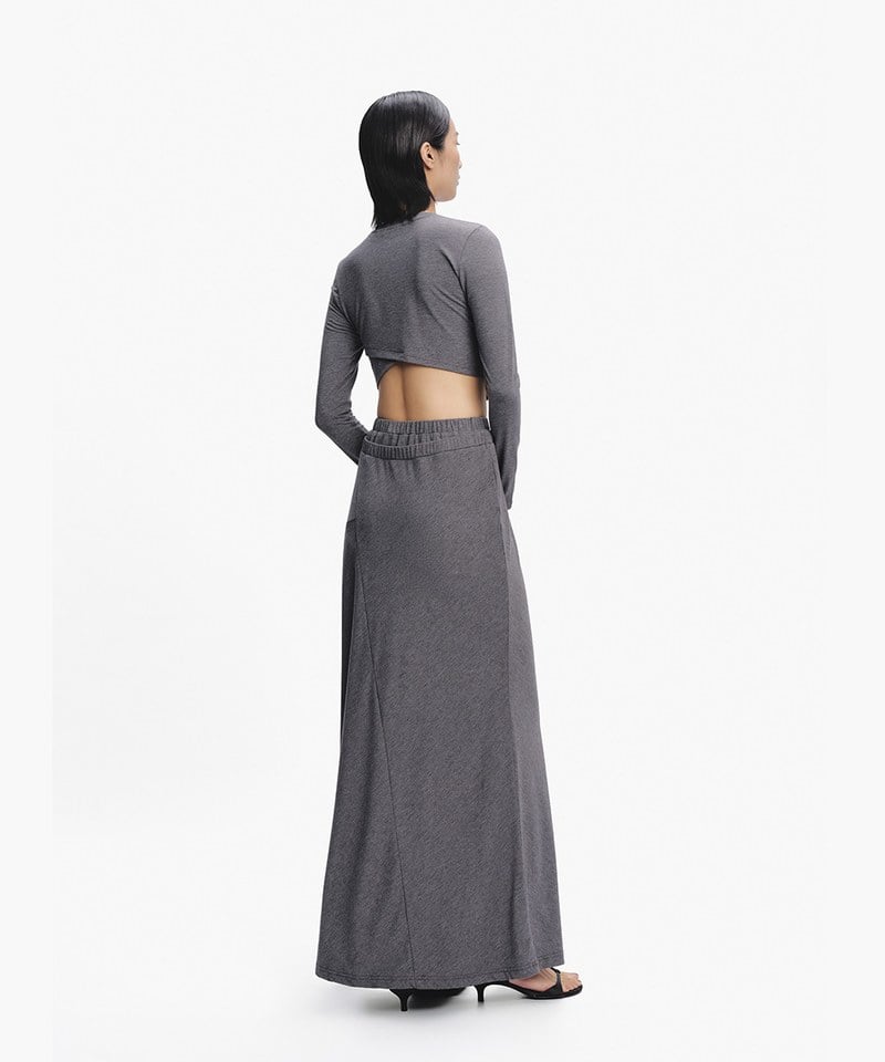 短版弧形上衣 Curved Hem Top