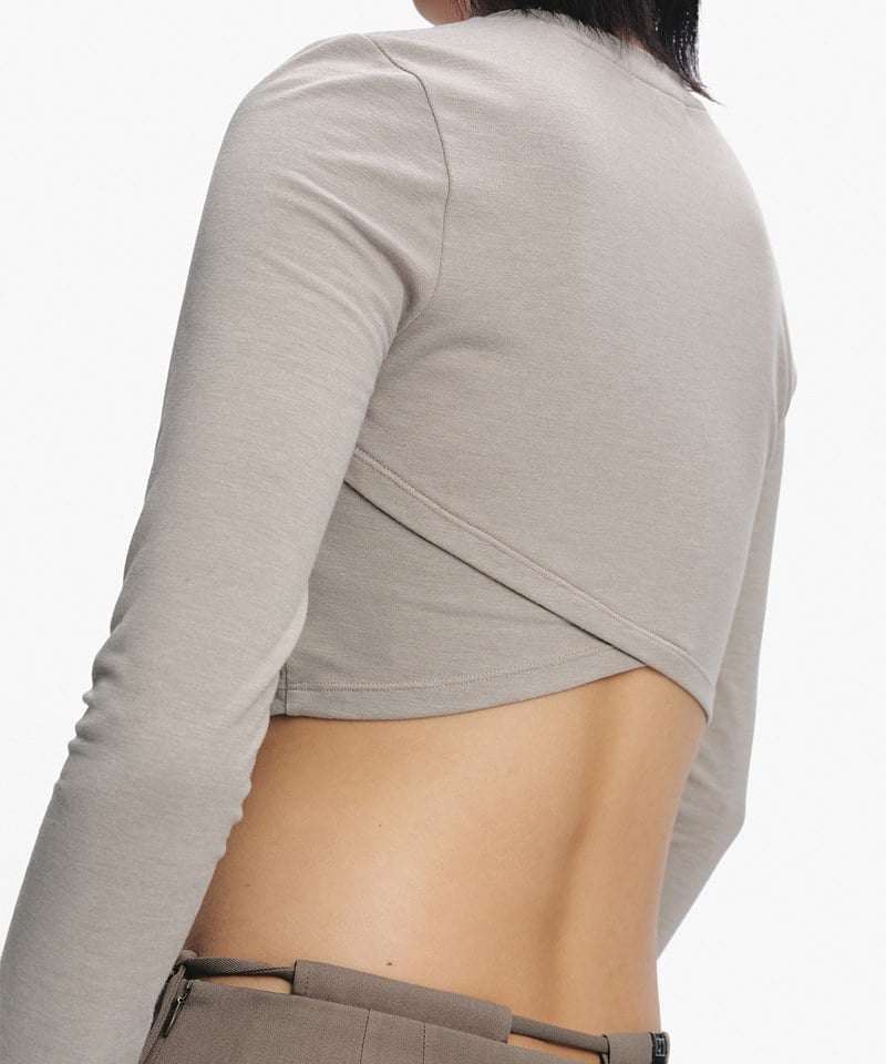 短版弧形上衣 Curved Hem Top