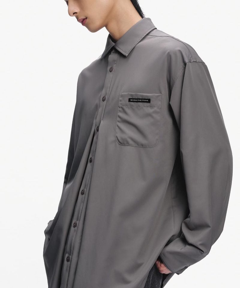 落肩口袋襯衫 Pleat Pocket Shirt