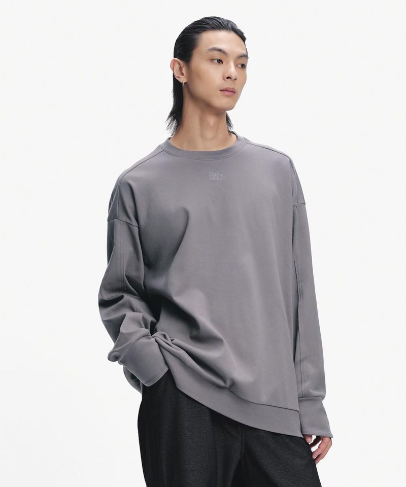 後壓褶長袖上衣 Pleated Over Sweatshirt