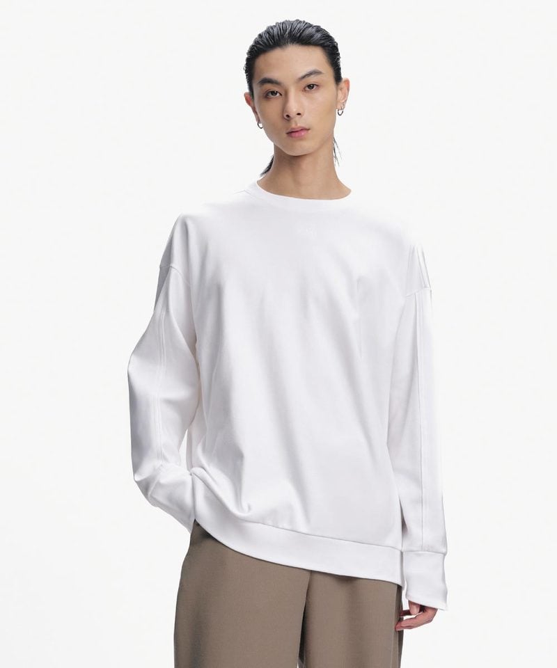 後壓褶長袖上衣 Pleated Over Sweatshirt