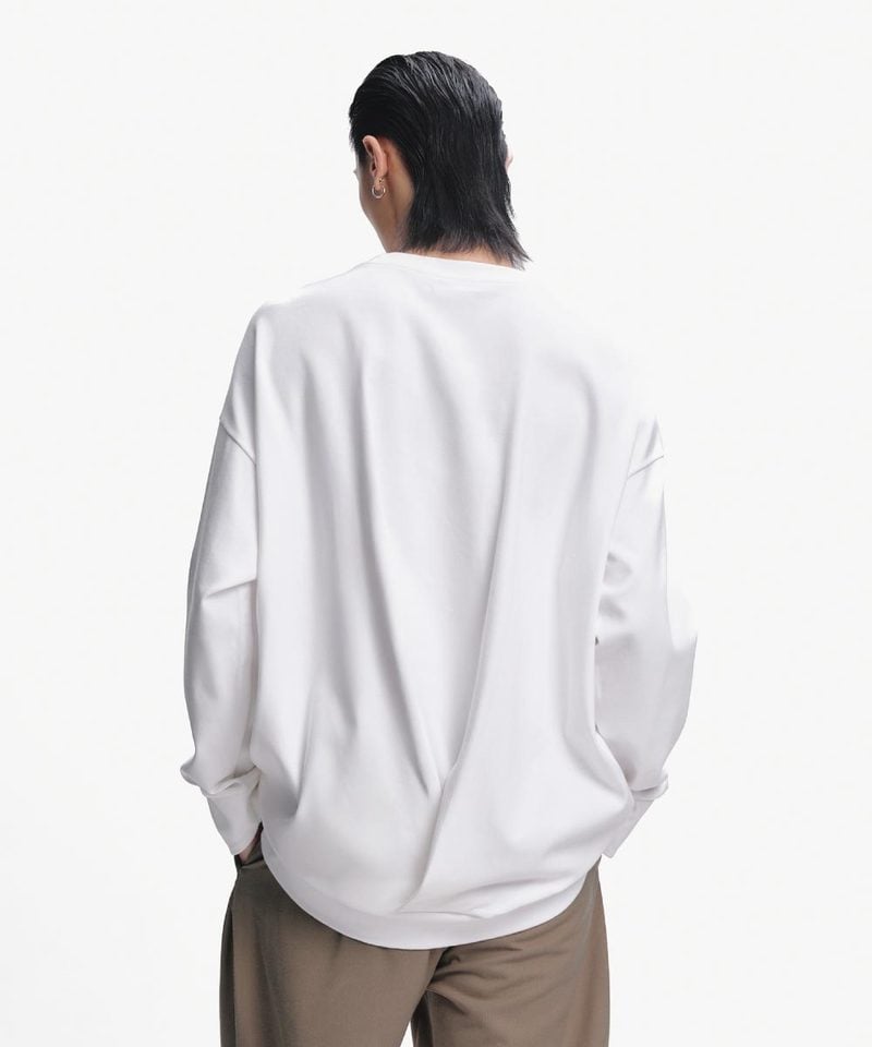 後壓褶長袖上衣 Pleated Over Sweatshirt