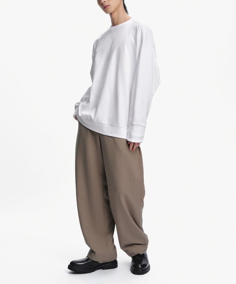 後壓褶長袖上衣 Pleated Over Sweatshirt