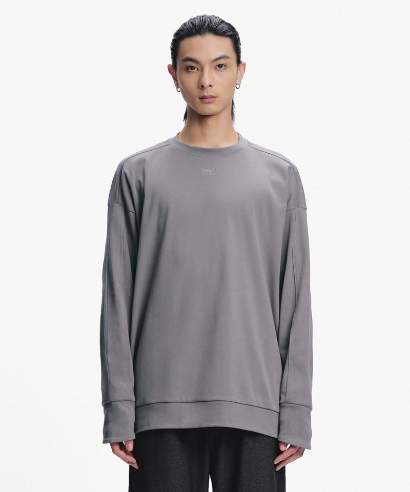 後壓褶長袖上衣 Pleated Over Sweatshirt