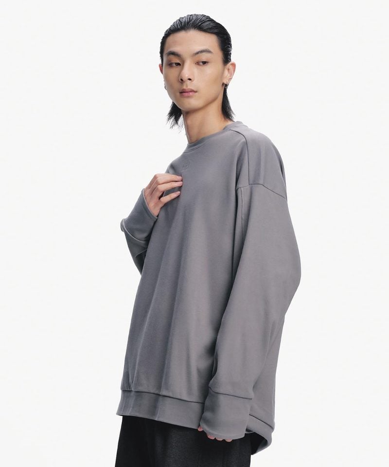 後壓褶長袖上衣 Pleated Over Sweatshirt