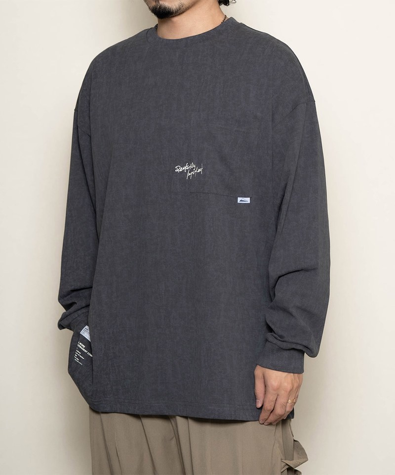 水洗口袋長TEE Dyed Washed Pocket LS Tee