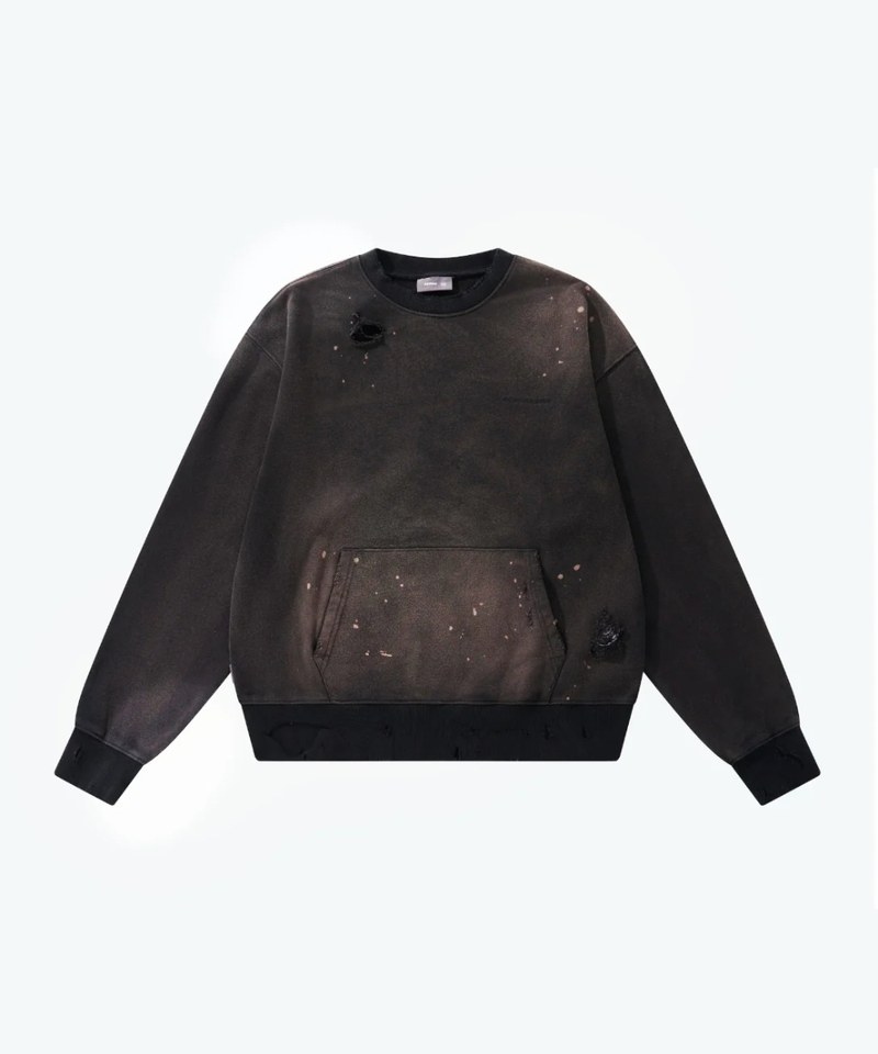 寬鬆水洗上衣 Distressed Crew Neck