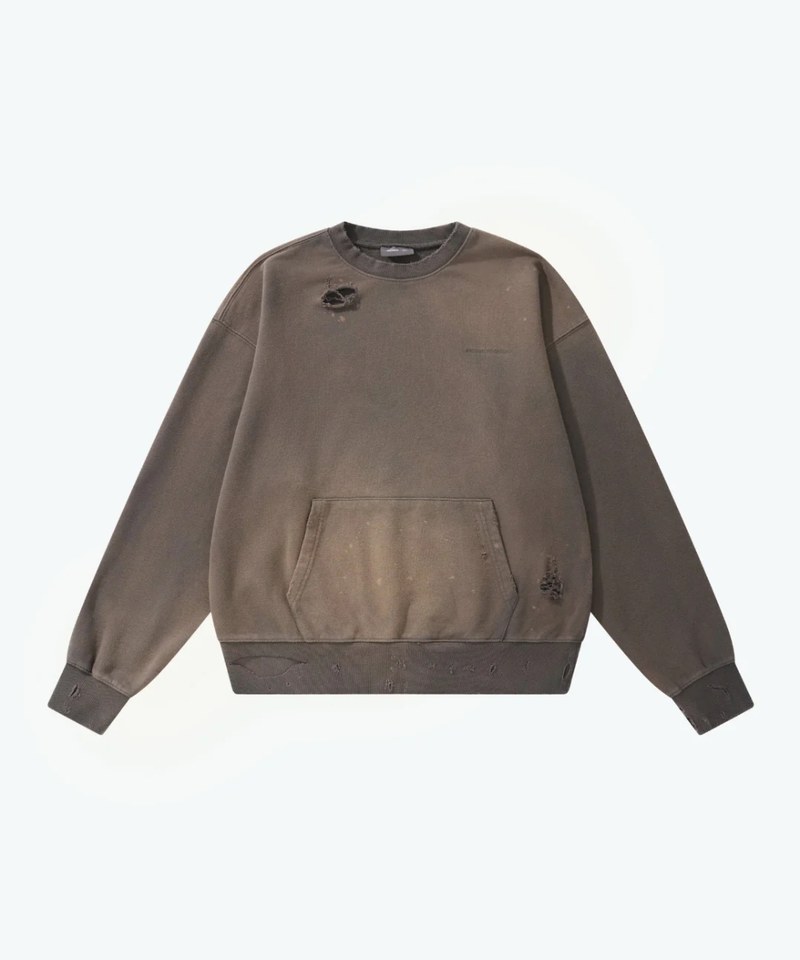 寬鬆水洗上衣 Distressed Crew Neck