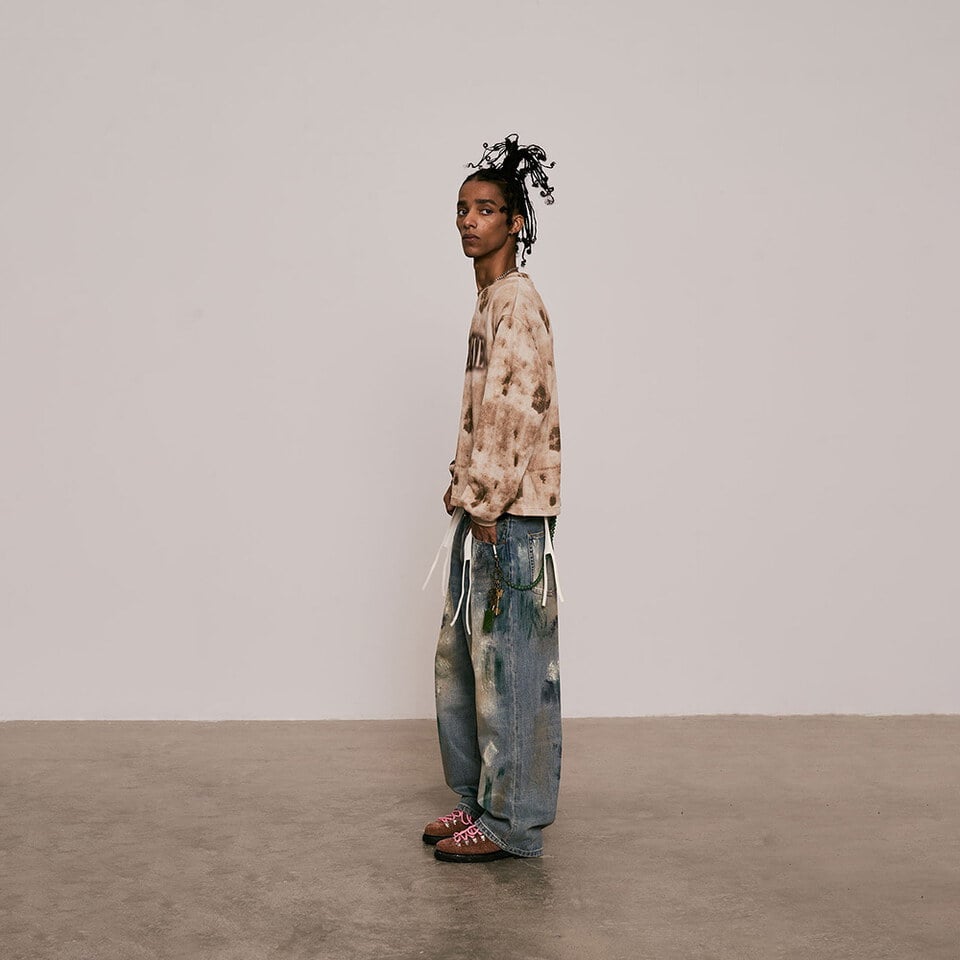 SNS0015-252 鐵鏽感刷染毛衣 Dirty Rust Sweater