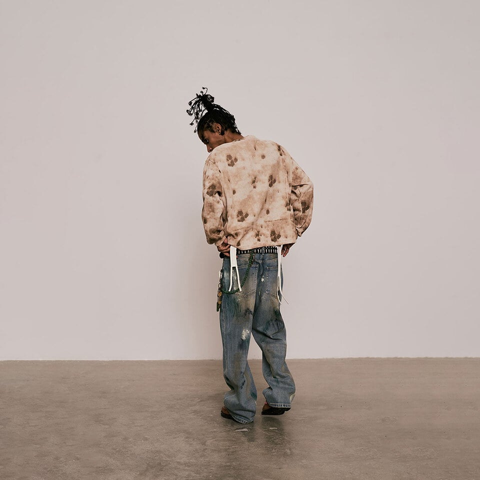 SNS0015-252 鐵鏽感刷染毛衣 Dirty Rust Sweater